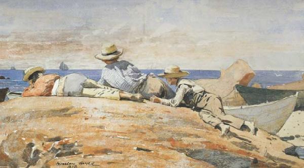 Winslow Homer Three Boys on the Shore (mk44) Spain oil painting art